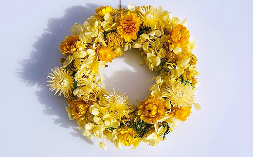 フラワーリース　イエロー：B180-038