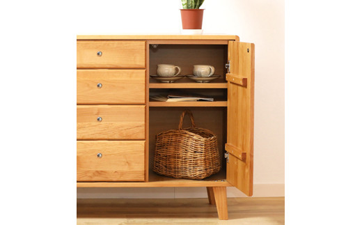 kumukumu120リビングボード　クリア色【諸富家具】:C399-001