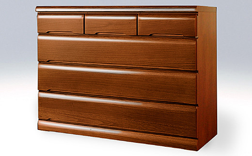 120LC無垢材使用チェスト蓮（BR）【諸富家具】：C173-004