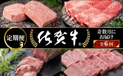 【隔月、定期便6回】佐賀牛：C117-007