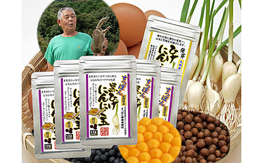 すっぽん卵入黒ひげにんにく卵黄６セット：B425-004