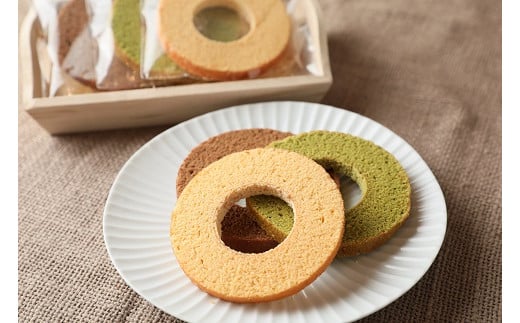 グルテンフリー!!自家米こめこのバウムクーヘンセット：B130-033