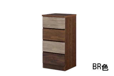 スリムチェスト ワルツ 幅40-4段 隙間収納【諸富家具】：B860-001