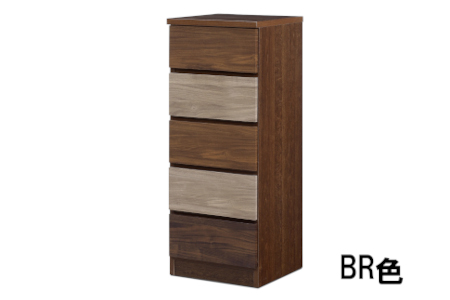 スリムチェスト ワルツ 幅40-5段 隙間収納【諸富家具】：C103-014