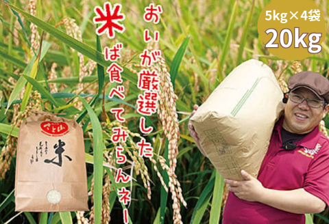 【新米】令和7年産 佐賀市三瀬村産「コシヒカリ」20kg（5kg×4袋）：B630-003