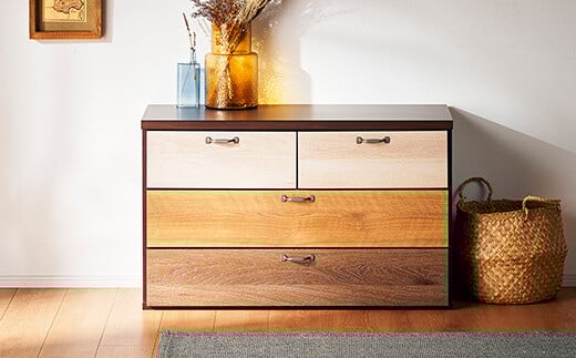 チェスト 90cm幅3段 ルコッタ【諸富家具】：B990-002