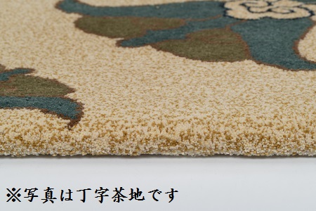 色をお選びいただけます　鍋島緞通[手刺繍]対角中心柄 50×50CM:C106-007