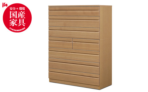 ノーツ 100-7段チェスト ハンドナチュラル色【諸富家具】：C368-002