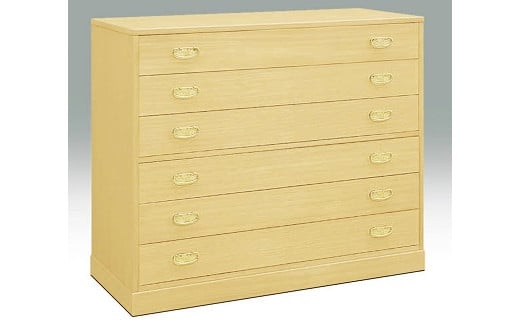 桐たんす 総桐箪笥 羽衣6段：C372-001