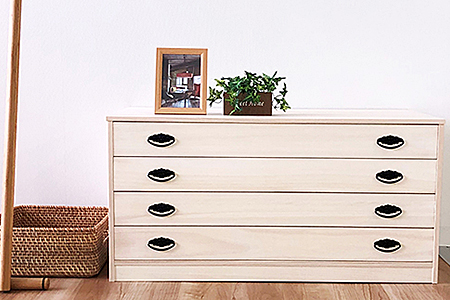 桐たんす 総桐衣裳タンス 4段：C136-002