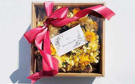 フラワーリース　イエロー：B180-038