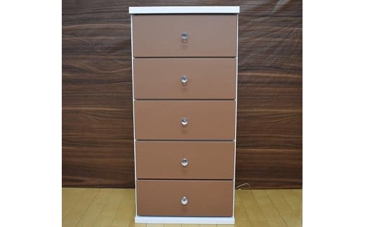 43.5チェストキャンディ5段（全6色）【諸富家具】：B700-002