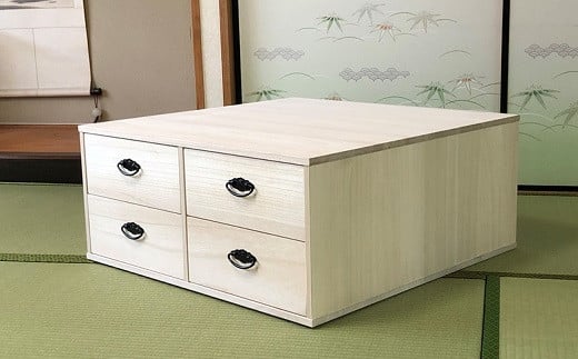 桐たんす 総桐押入収納布団台4杯引 75C：B910-001