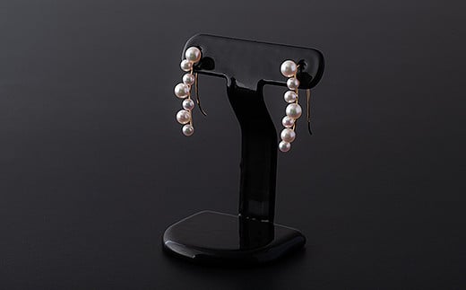 華やかラインアコヤ真珠イヤーカフピアス：C223-002