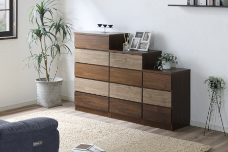 スリムチェスト ワルツ 幅70-6段 隙間収納【諸富家具】：C165-003