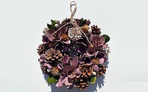 【定期便4回】ドライフラワーリース：B690-001