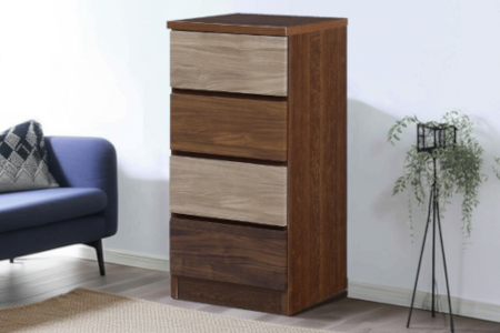 スリムチェスト ワルツ 幅40-4段 隙間収納【諸富家具】：B860-001