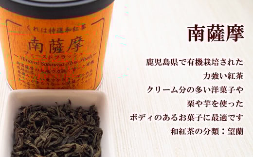 和紅茶の産地応援！人気の和紅茶リーフセット（4缶）：B150-048