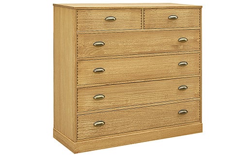 桐たんす ロッキングチェスト クローバー5段：C247-001