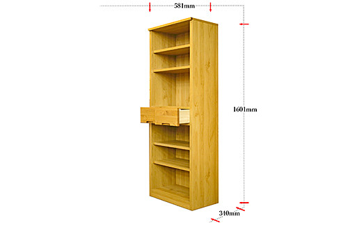 60書棚NA 無垢材を使用したチェスト【諸富家具】：C122-005