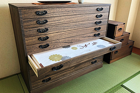 桐たんす 時代仕上げ総桐タンス 10段：C298-001