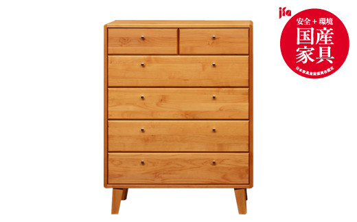 kumukumu85-5段チェスト　クリア色【諸富家具】：C400-025