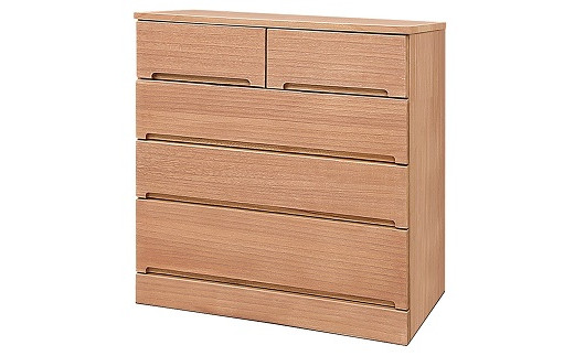 桐たんす 総桐柿渋染め パーシモン75幅4段：C168-002