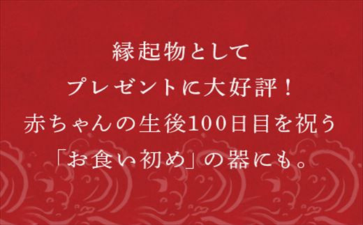 目出鯛器 皿(小) 唐津の焼物 皿(小)×2 お食い初め 百日祝い 出産祝い 誕生日 入学祝い お祝い事 プレゼント等