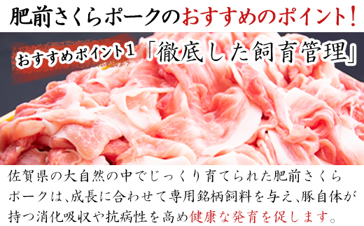 肥前さくらポーク小間切れ 200g×5パック(合計1kg) 豚肉 炒め物 冷凍 (鮮度へのこだわり工夫あり！)「2024年 令和6年」