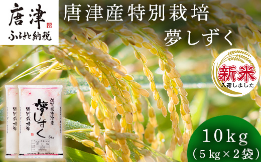 【令和6年産新米】米の食味ランキング3年連続「特A」評価！ 唐津産特別栽培 夢しずく 10kg コメ 精米 お米 ごはん 白米 おにぎり