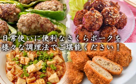 肥前さくらポークミンチ 200g×5パック(合計1kg) 豚肉 餃子 ギフト 冷凍 (鮮度へのこだわり工夫あり！)