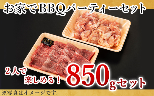 佐賀牛 華味鳥 BBQセット 2種 合計850g アウトドア バーベキュー 牛肉 鶏肉「2023年 令和5年」