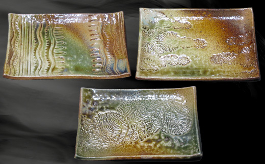 唐津焼〆陶板セット 5枚組 陶器 皿 プレート 日常使い 贈り物 ギフト