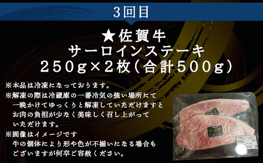 「全3回定期便」佐賀牛お楽しみ 鍋・ステーキ・焼き肉BBQ 寄付の翌月からお届け！スライス 希少部位 サーロイン 「2023年 令和5年」