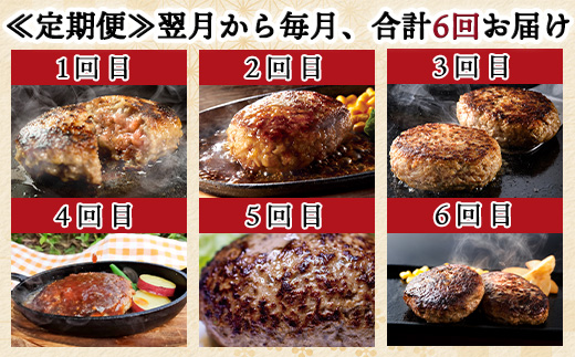 「全6回定期便」唐津大人気ハンバーグ定期便 黒毛和牛 手ごね 佐賀牛 食べ比べ「2024年 令和6年」