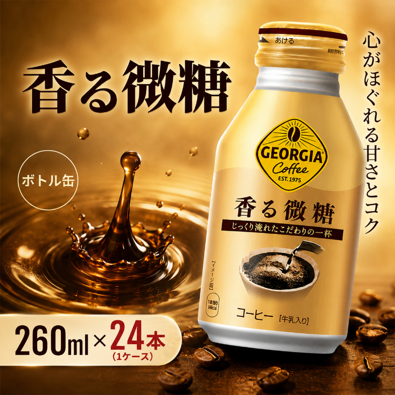ジョージア 香る微糖 ボトル缶 260ml 1ケース 24本  缶コーヒー 珈琲 飲料 