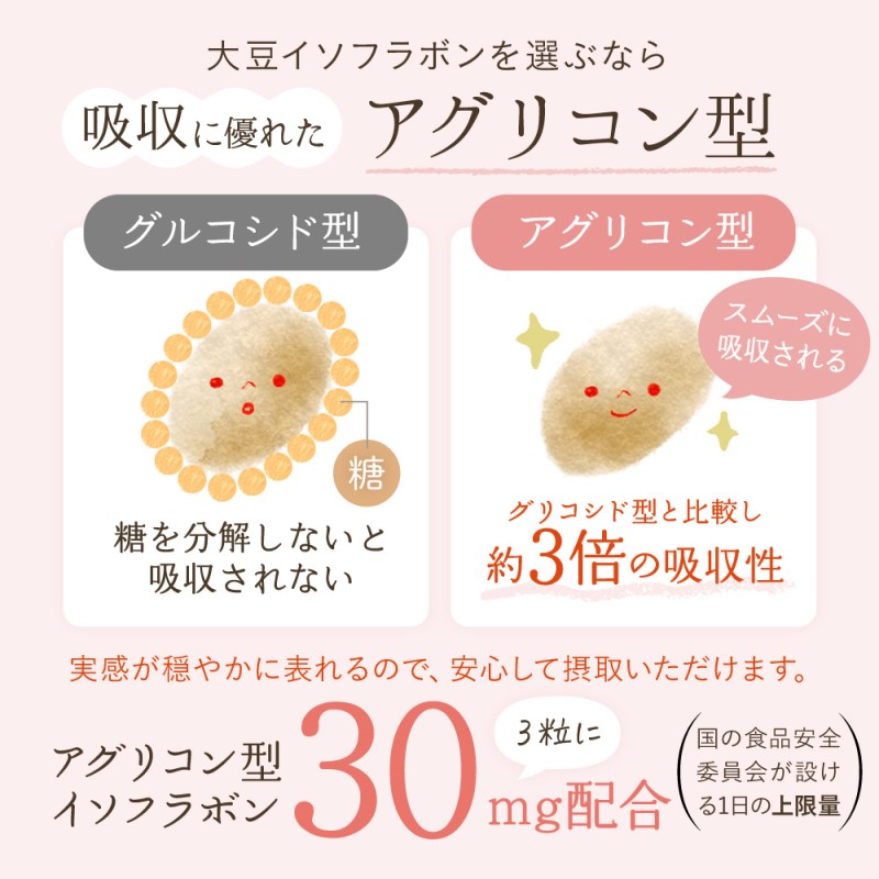 サプリメント ルミエル プレエクオール 30日分 アグリコン型大豆イソフラボン マルチビタミン 女性のゆらぎをケア