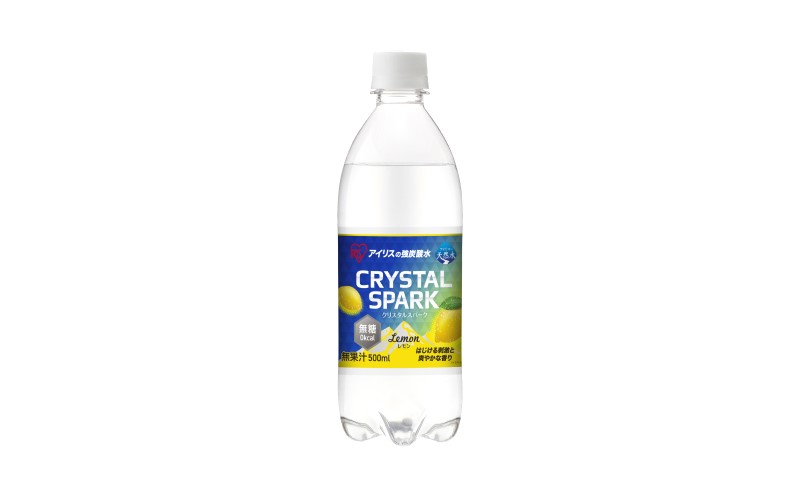 炭酸 CRYSTAL SPARK クリスタルスパーク 炭酸水 無糖 レモン 500ml×48本 飲料 ※配送不可：沖縄、離島