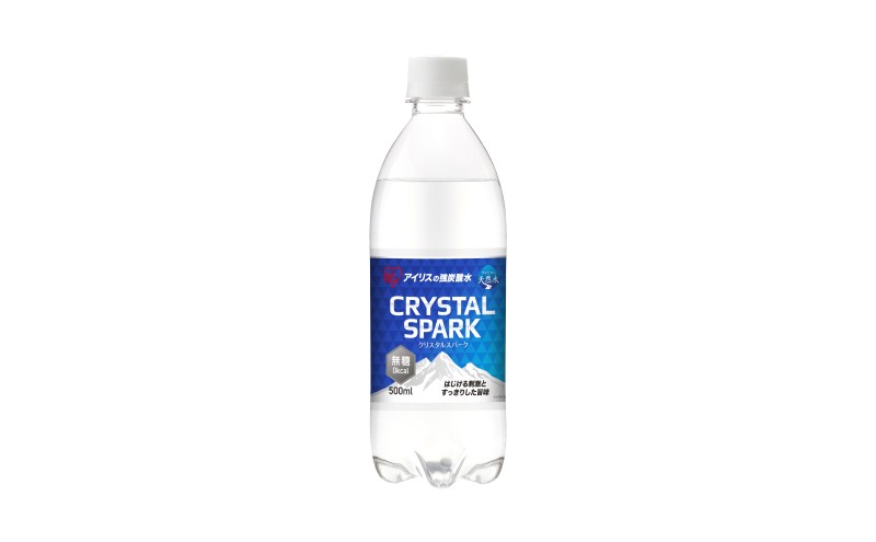 炭酸 CRYSTAL SPARK クリスタルスパーク 炭酸水 無糖 プレーン 500ml×48本 飲料 ※配送不可：沖縄、離島