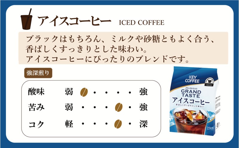 コーヒー グランドテイスト アイスコーヒー 240g×6袋セット 珈琲 飲料 ※配送不可：北海道、沖縄、離島