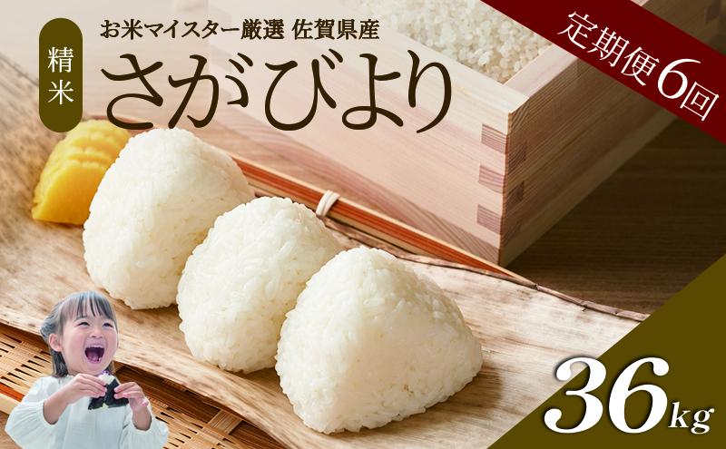 ≪ 定期便 6回 計 36kg ≫ 令和7年産 米 36kg ( 6kg × 6回 ) さがびより 佐賀県産 特A お米 こめ コメ 白米 五つ星 お米マイスター厳選 弁当