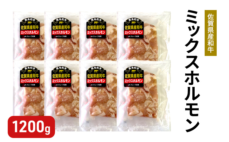 佐賀産和牛 ミックスホルモン 1200g (150g×8パック)