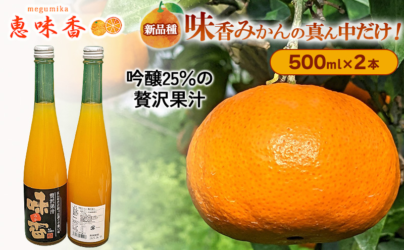 佐賀みかん ジュース 味香 贅沢搾り 果汁500ml 瓶 2本セット