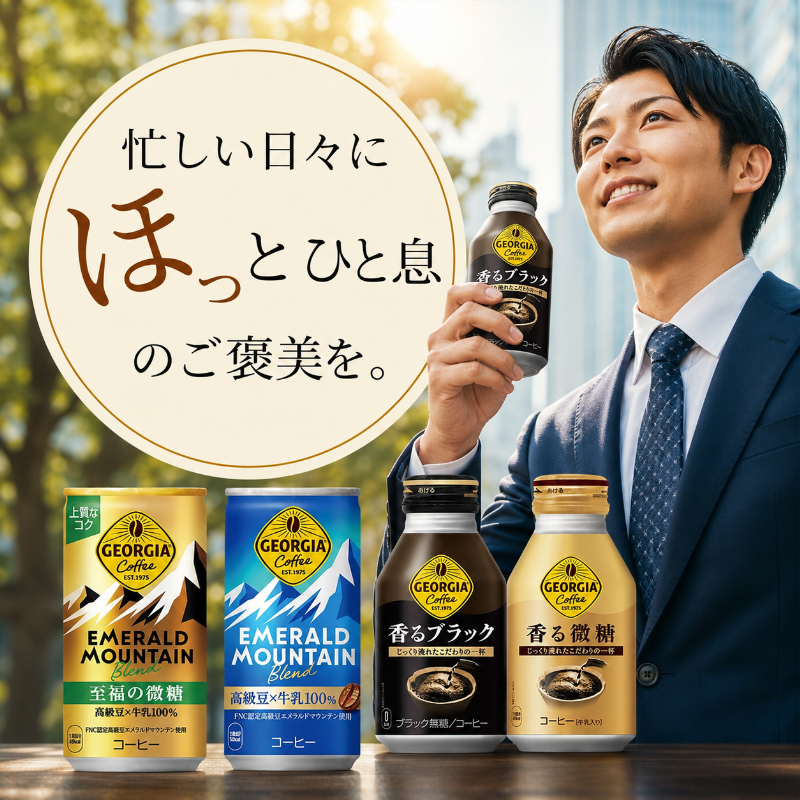 ジョージア 香るブラック ボトル缶 400ml 1ケース 24本 缶コーヒー ブラック コーヒー 珈琲 飲料 