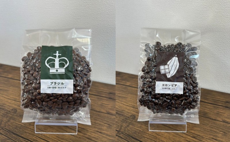 【厳選5種の6ヶ月定期便】芳醇なフルーティー＆ビター飲み比べセット・自家焙煎コーヒー (ハーフサイズ豆)(モカ143g×2、ブラジル125g、グァテマラ111g、コロンビア121g、インドネシア164g) 珈琲