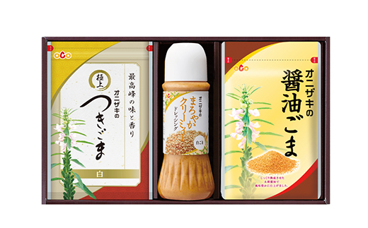 オニザキ 味ごまセット【２】つきごま 白 醤油ごま まろやかクリーミィー ドレッシング _b-365