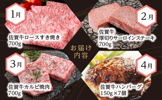 i-3【定期便12回】肉の定期便 厳選佐賀牛 毎月配送 全12回