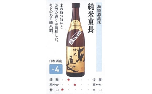 The SAGA認定酒 東一 東長 すみやま 純米酒3本セット D256