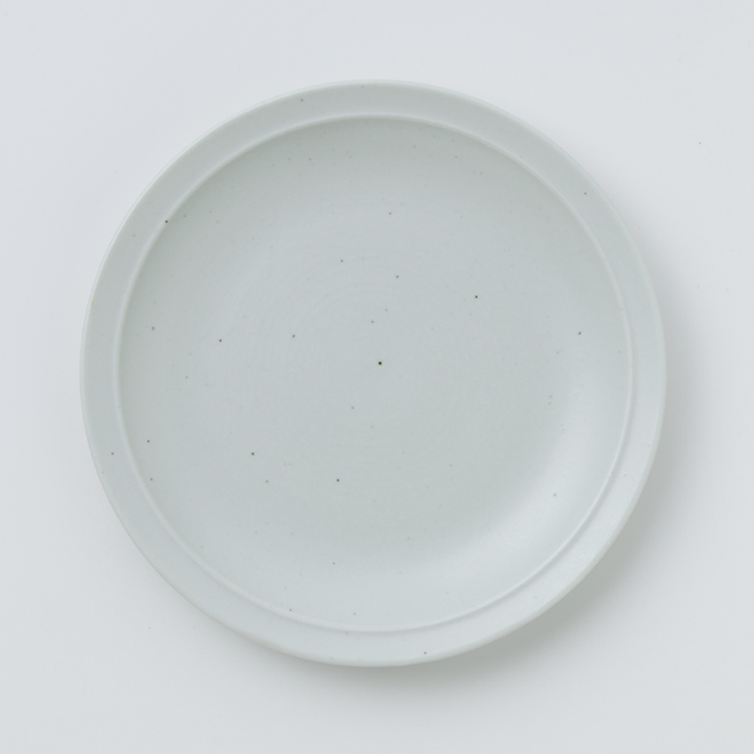 伊万里陶苑　白マット18cm皿（縁付） H974