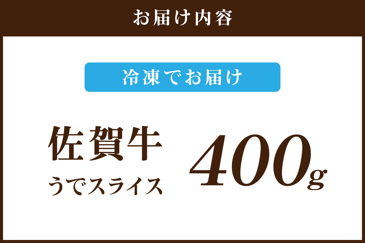 佐賀牛 うでスライス 400g 149-J1806